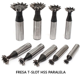 Fresas lima rotativa, cónicas, esféricas y t-slot.