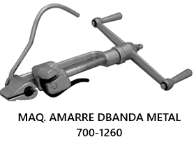 Maq. amarre d/banda metal y plástico (zuncho)